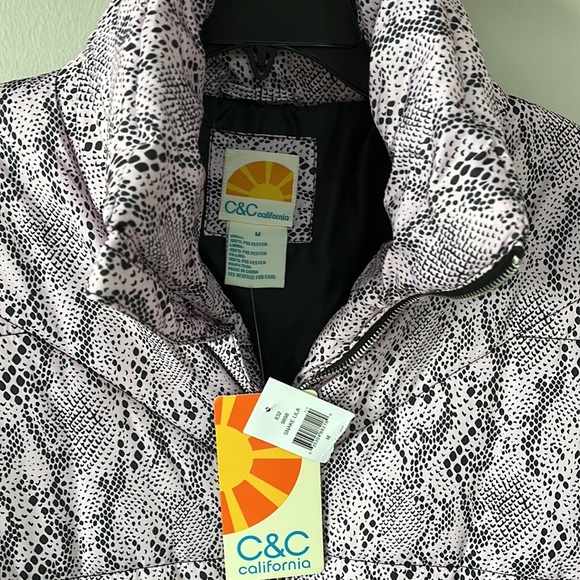 C&C California Snakeskin Puffy Coat - Picture 2 of 4